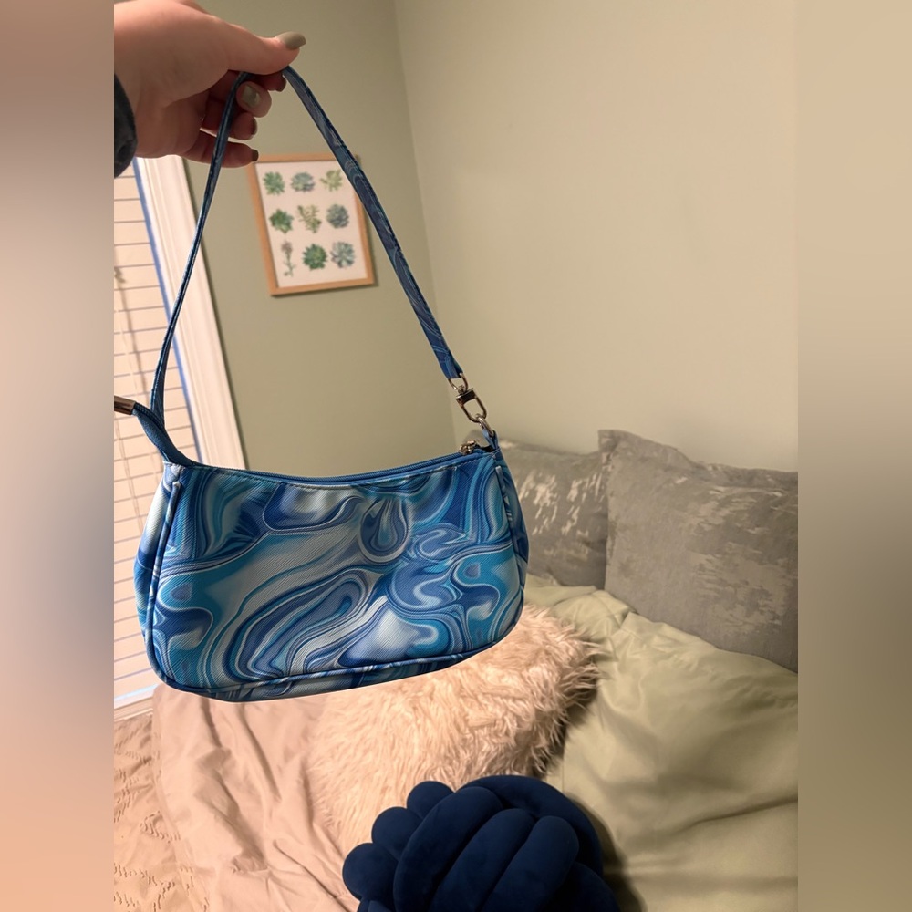 Blue Swirl Women's Shoulder Bag SHEIN